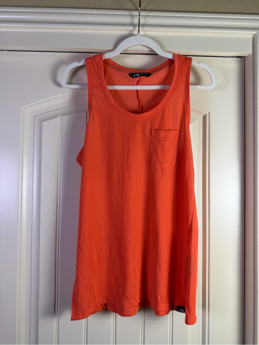The North Face Coral Orange Pocket Tank Top Relaxed Fit